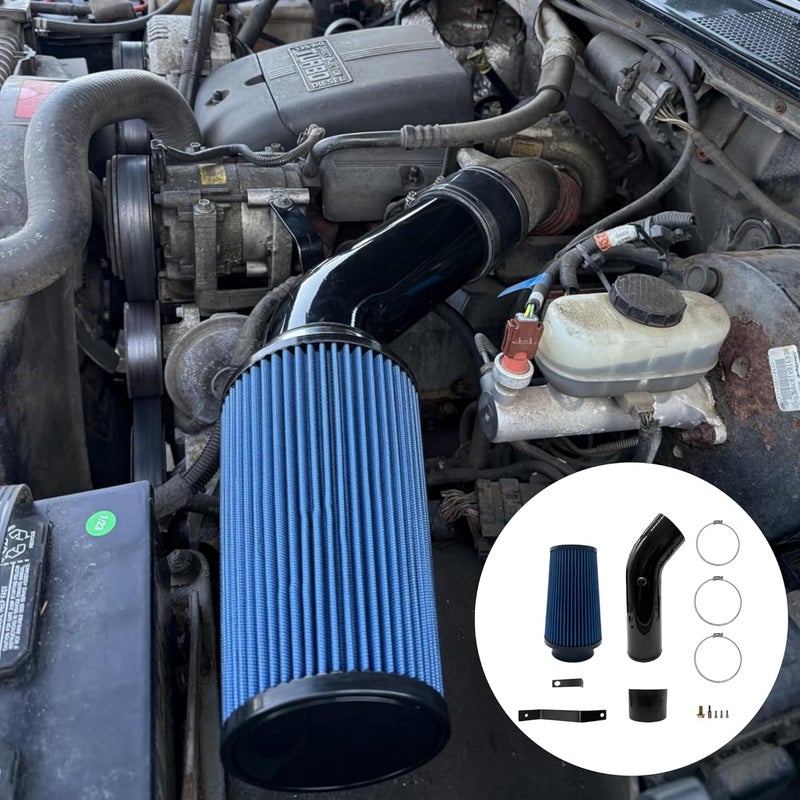 PMFCA Oiled Cold Air Intake 7.3 Diesel Kit Air Intake Pipe With Oiled Filter Compatible with 1995-2003 Ford F250 F350 F450 Super Duty 7.3L Powerstroke Diesel - Image 4